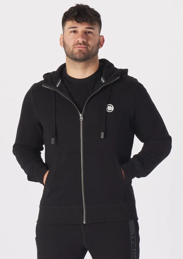 PIT BULL PITBULL BLUZA Rozpinana z Kapturem ZIP SMALL LOGO / XXXL Kolor czarny
