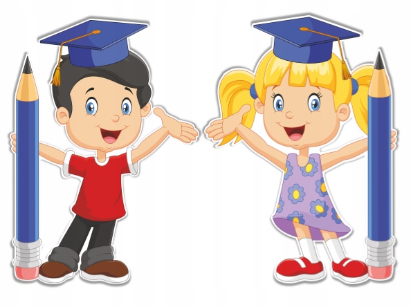 

Dekoracja Szkolna Dzieci W Biretach Duże A3