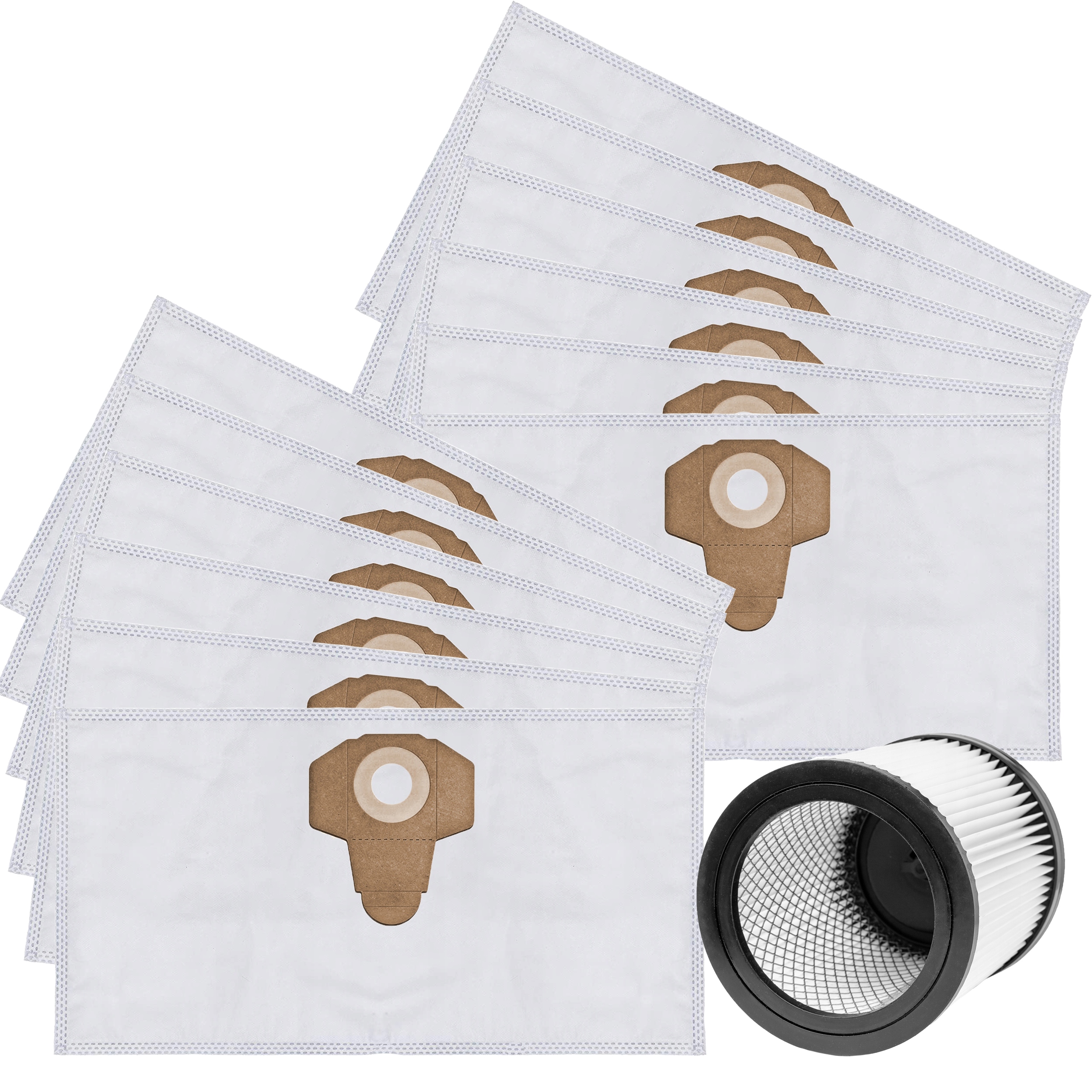 12x Sáčky Filtr do vysavače Parkside Pnts 1400 H4 Pwd 12 A1 B1 20 A1 Pws