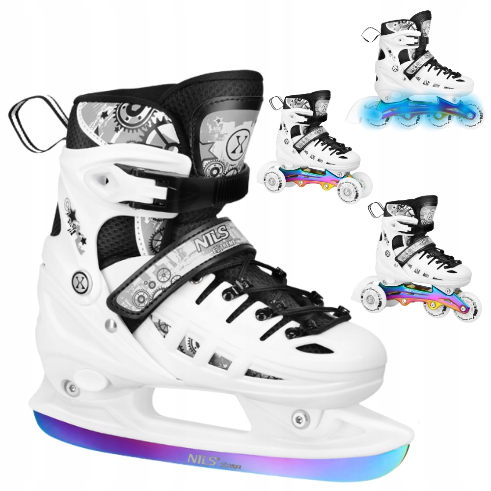 Brusle 2v1 4v1 Kolečkové Brusle Kolečkové brusle Krasobruslařské Brusle Nastavitelná kolečka Led 35-38