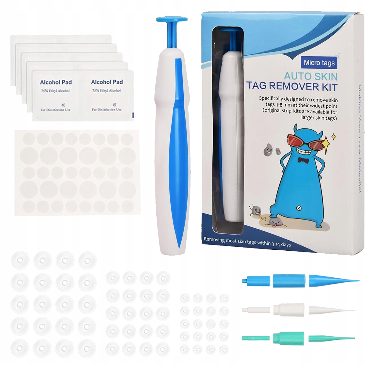 2 v 1 Sada na odstraňování kožních bradavic Tag