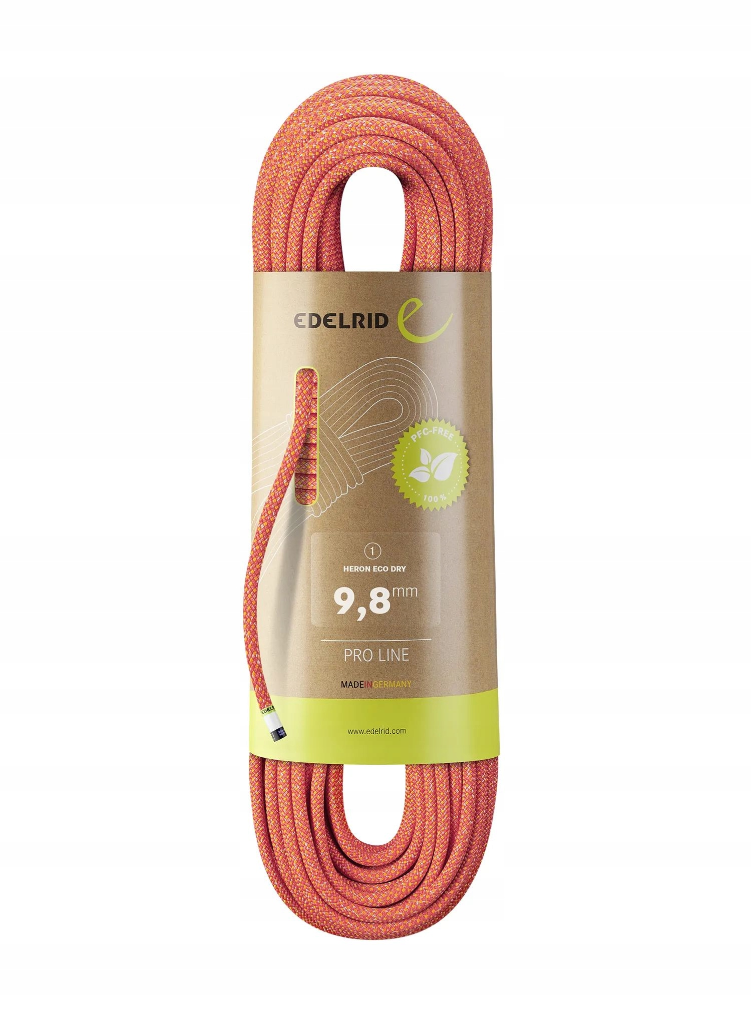 Dynamické lano Edelrid Heron Eco Dry 9,8 mm 50 m fire