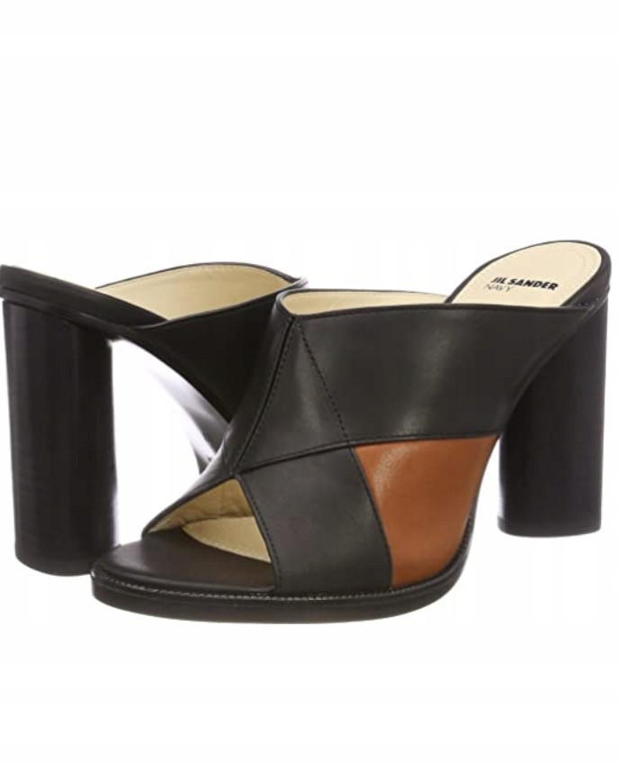 B14105 Jil Sanders Navy Nazouváky Na Podpatku 40,5