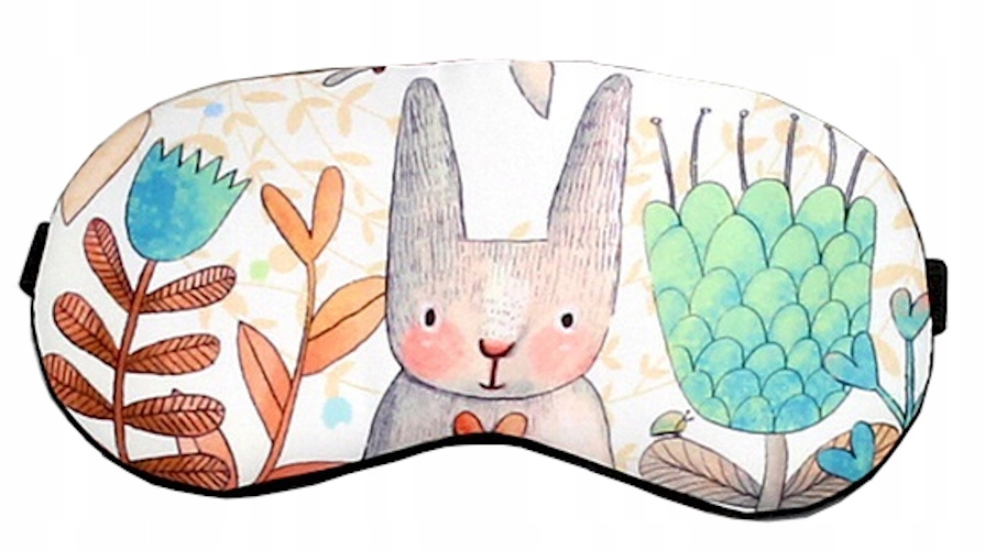 OPASKA NA OCZY DO SPANIA MASKA SATYNA KRÓLICZEK