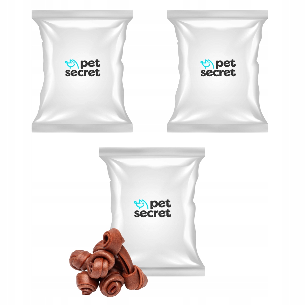 Levně Měkké uzlíky s jehněčím masem 3x500 g Pamlsek pro psy Pet Secret