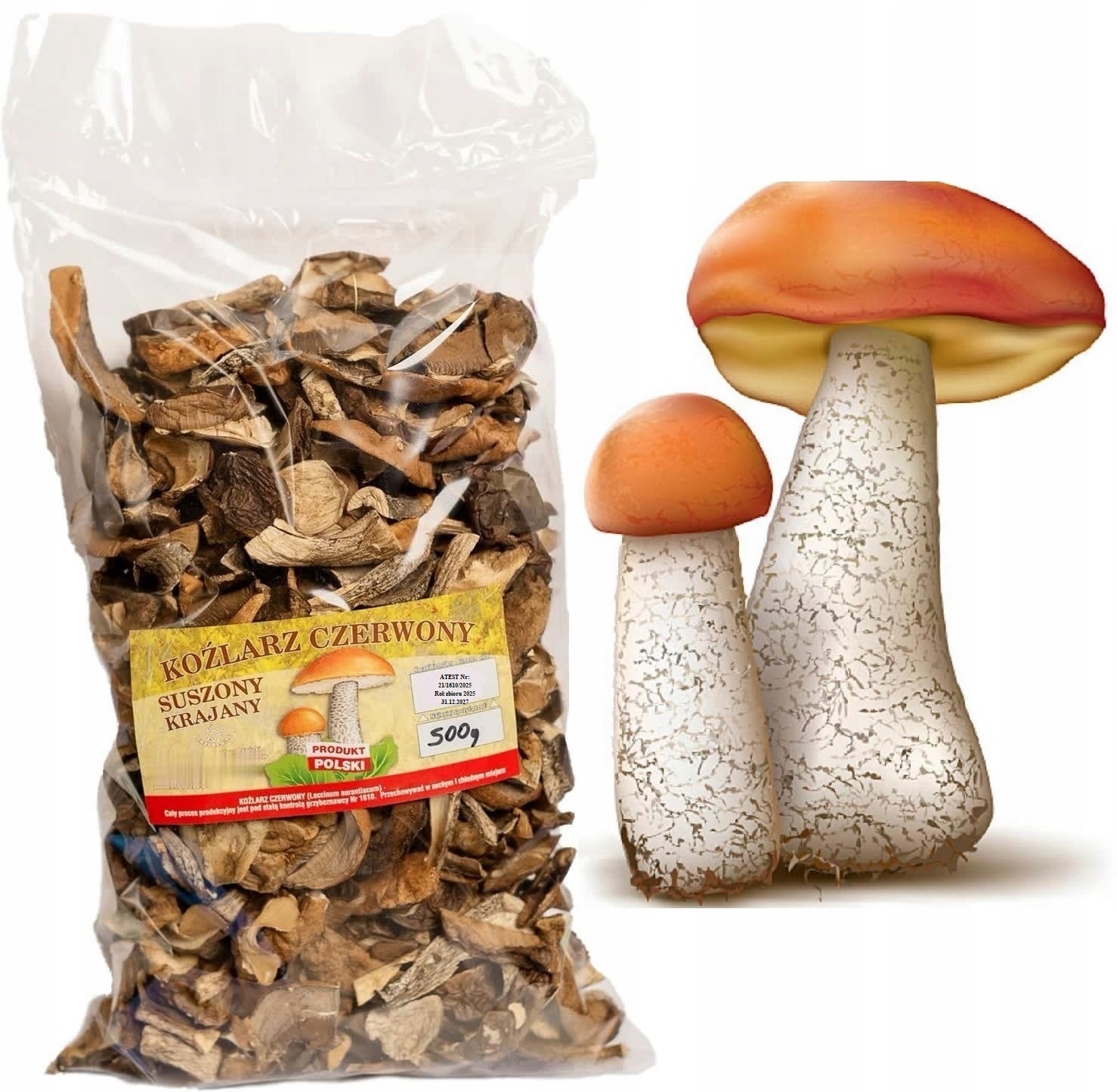 Kozlík Červený Krájený 500g Nová Sbírka 2025 Pl Atest sušené lesní houby