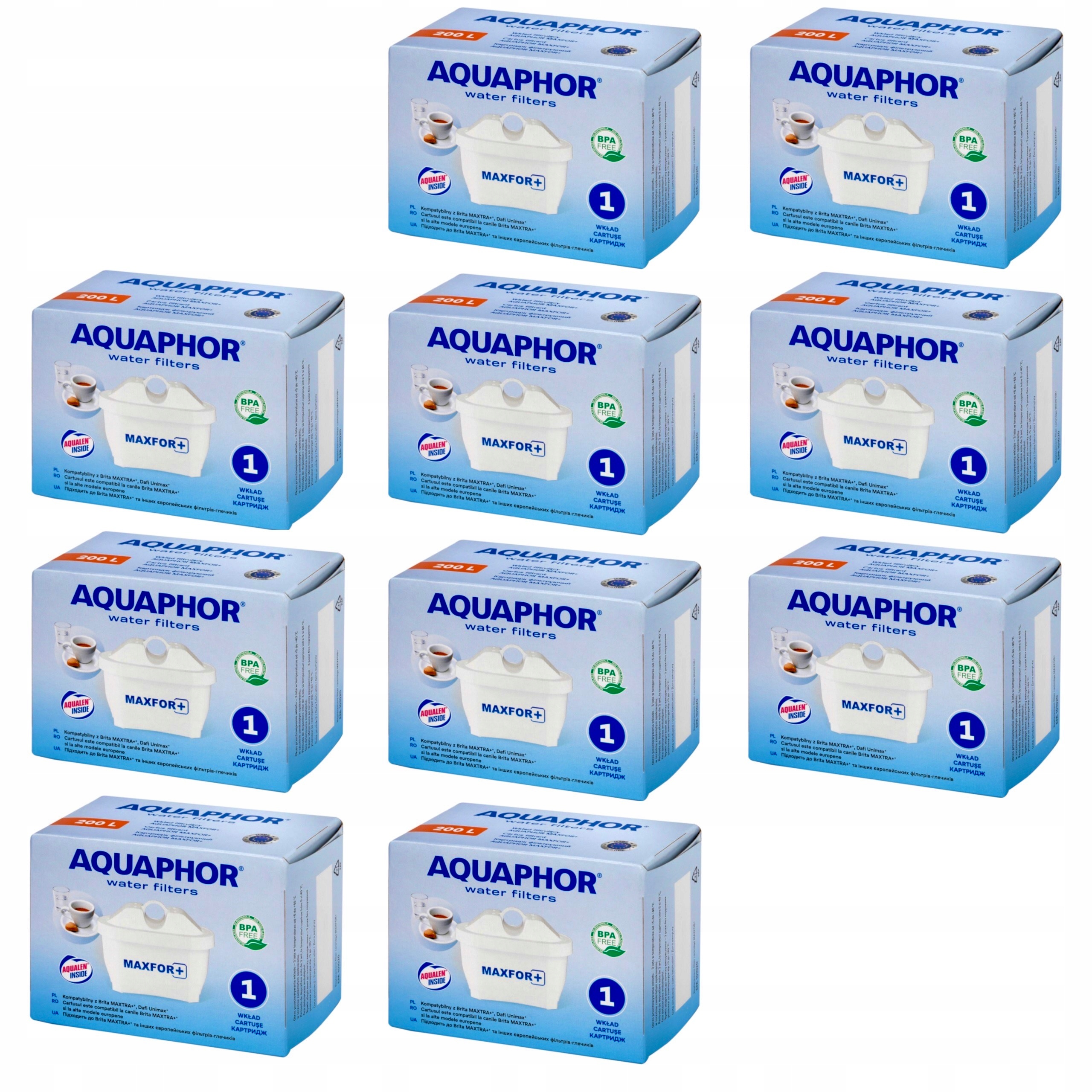 Filtry do Wody Wkład filtrujący do Dzbanka Aquaphor Maxfor x 10 szt