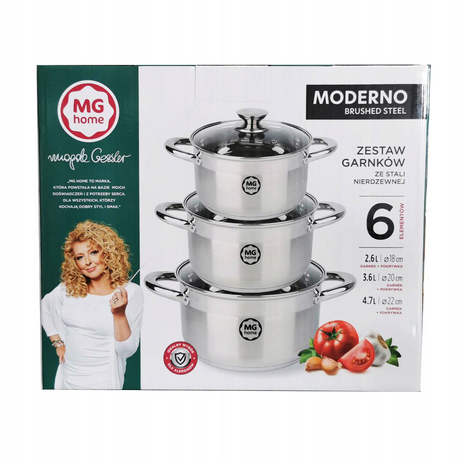 Zestaw garnków MG Home MODERNO 6 el. EAN (GTIN) 5903849203623