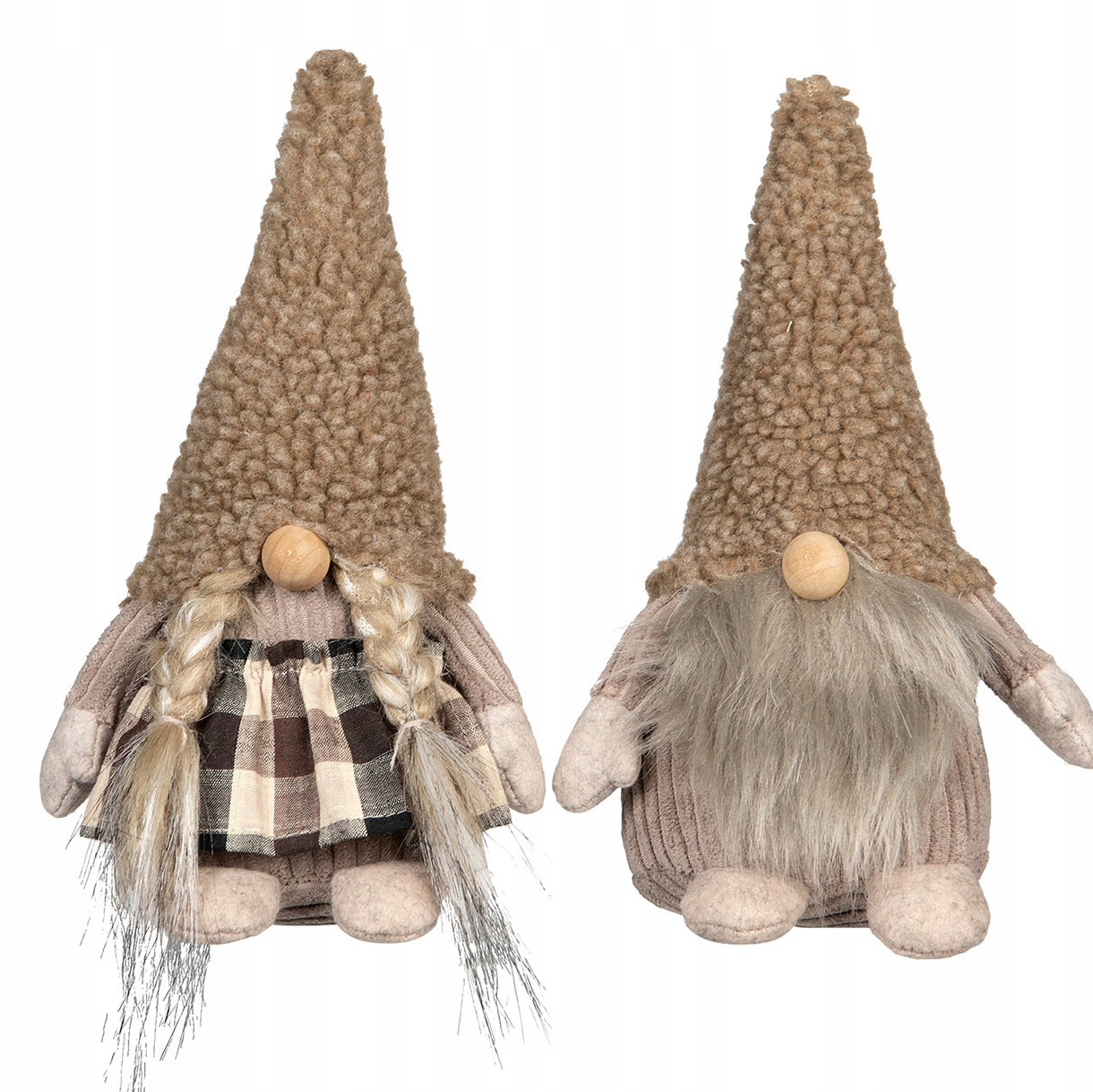 ŚWIĄTECZNE FIGURKI W KSZTAŁCIE MIKOŁAJÓW beżowe /2/