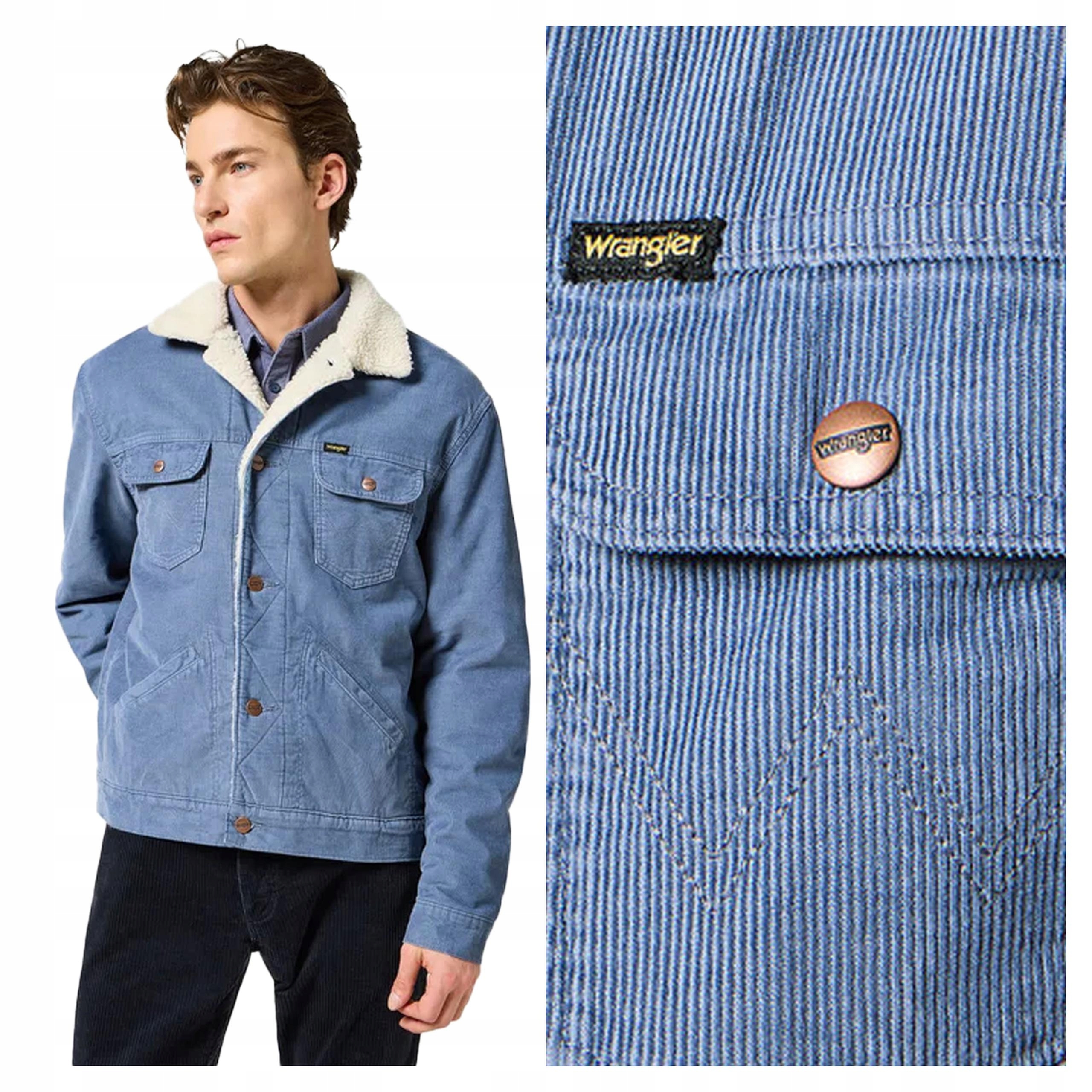 Pánská džínová bunda Wrangler 124MJ Sherpa XL
