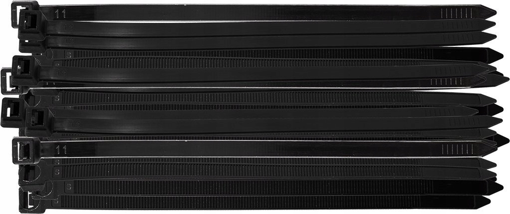 Neo Opaski zaciskowe Extreme 7.6 × 200 mm, czarne, 50 szt.