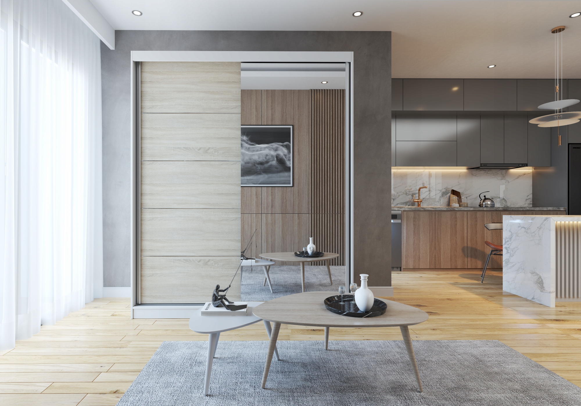 Szafa Przesuwna ubraniowa BONO 05 160 cm z lustrem Kolekcja IDZCZAK-MEBLE