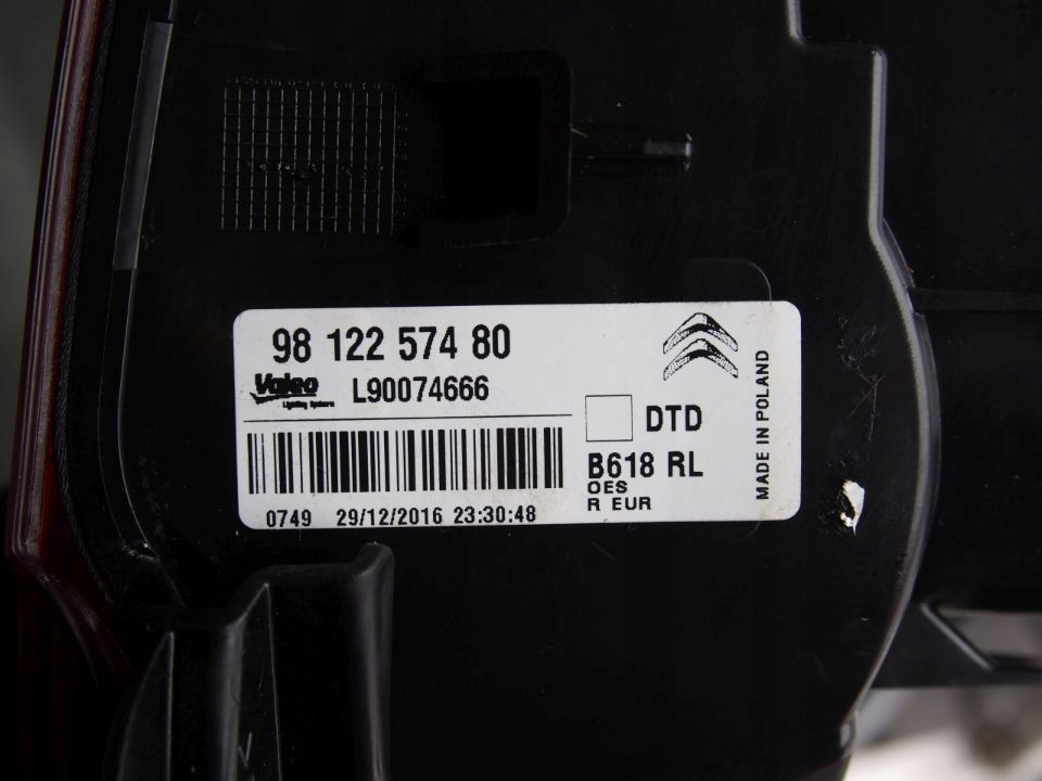 Citroen C3 light right rear part rear c 3 16r 9812257480