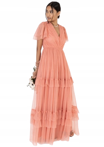 Anaya With Love Tylová Šaty S Volánky A Zavazováním 52 J2G