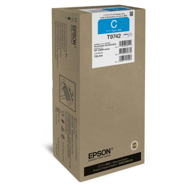 Atrament Epson T9742 C13T97420N modrý (cyan)