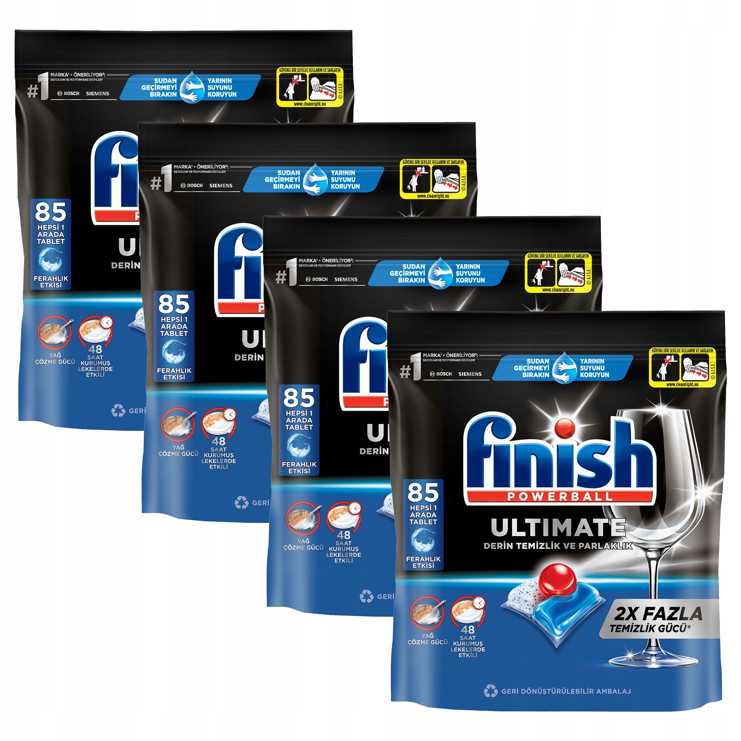 Levně Kapsle do myčky nádobí Finish Powerball Ultimate All in One 4 x 85 kusů