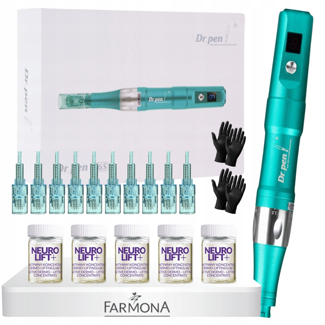 Dr Pen Derma Pen Ulitma A6S 10x kartridż 5x ampułki Farmona Neurolift+