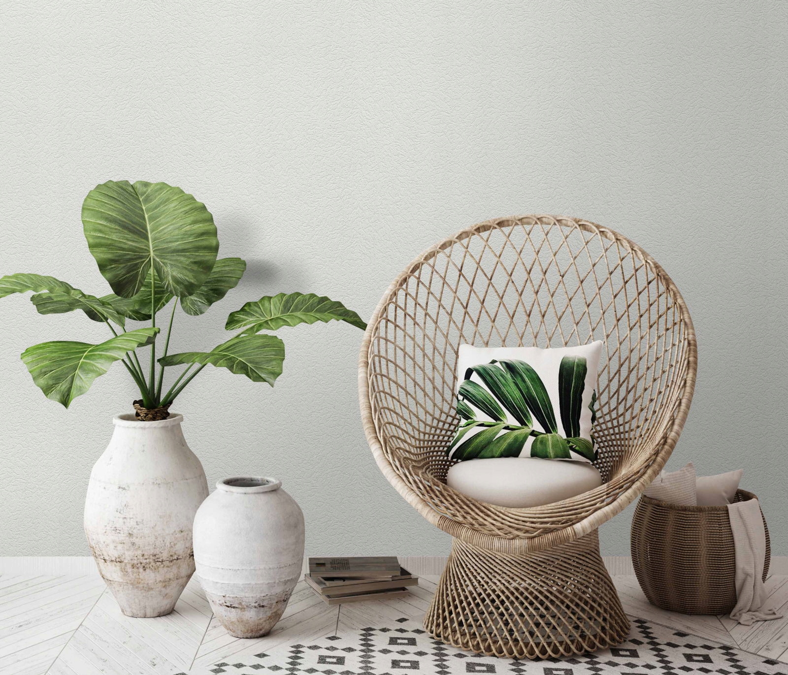 TAPETA ŚCIENNA BIAŁA GRUBA IMITACJA TYNKU POŁYSK BROKAT WINYL NA FLIZELINIE Kod producenta 8203-1