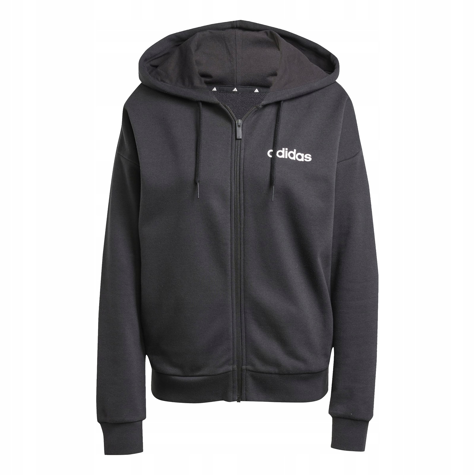 Pánská mikina s kapucí rozepínací Adidas W Lin Ft Fz Hd S