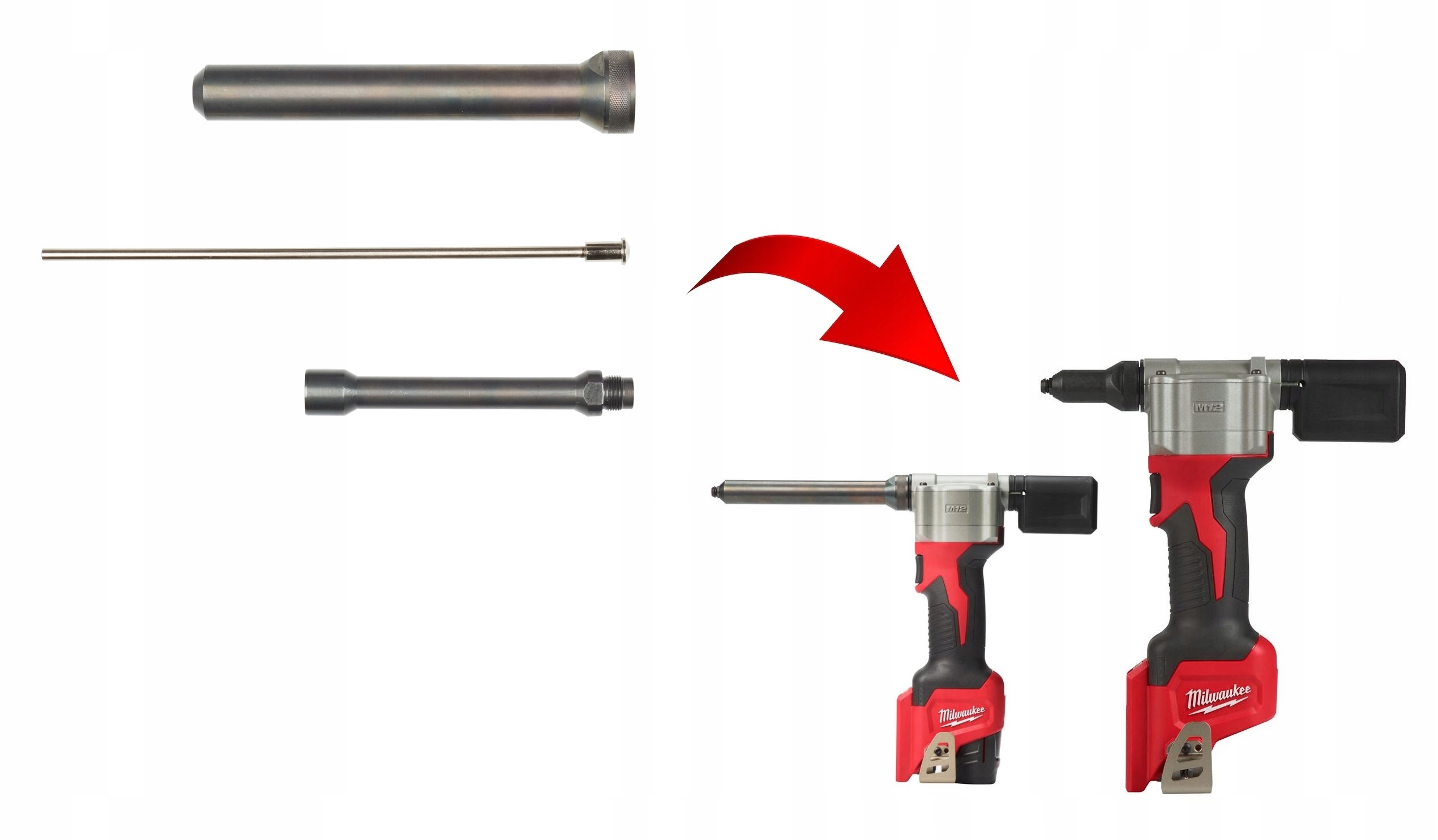 Milwaukee 48950100 Element przedłużający 152mm do nitownicy M12 Bprt