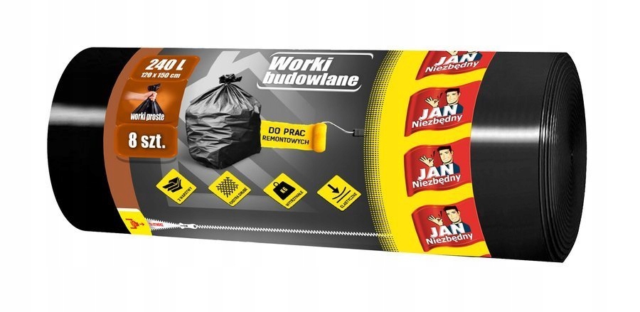 

Worki do prac budowlanych 240l 8 sztuk