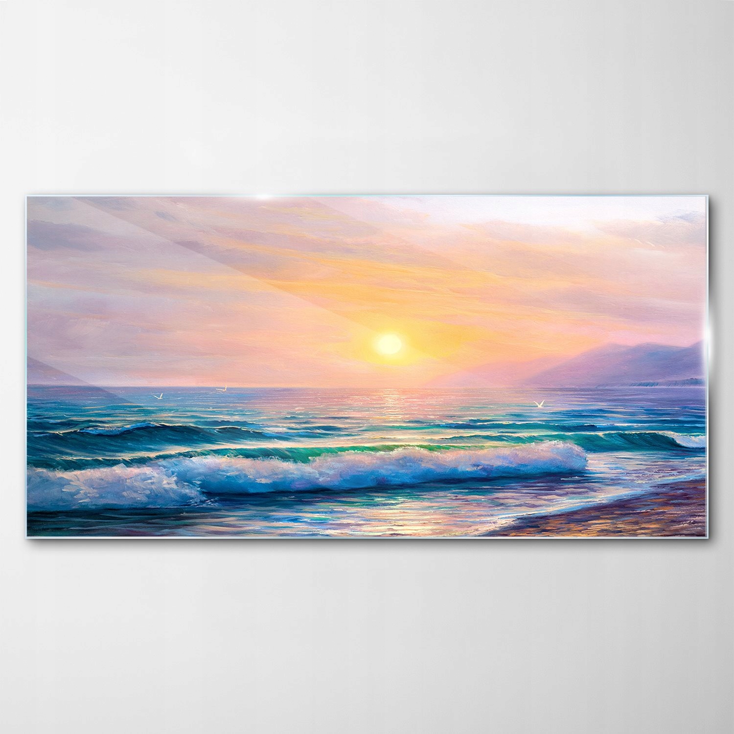 

Hartowany Obraz Szklany Morze Zachód Słońca 120x60