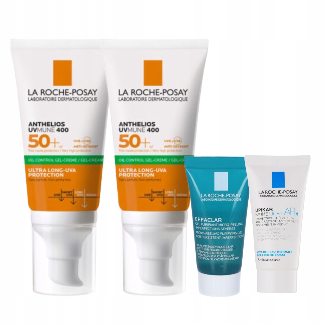 La Roche-Posay Anthelios UvMune 400 Oil Control Żel-Krem z SPF50+ 50ml 2pak