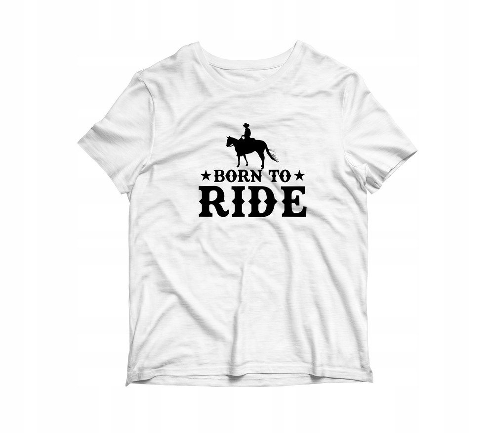 

Koszulka Bawełniana Koń born to ride Męska S