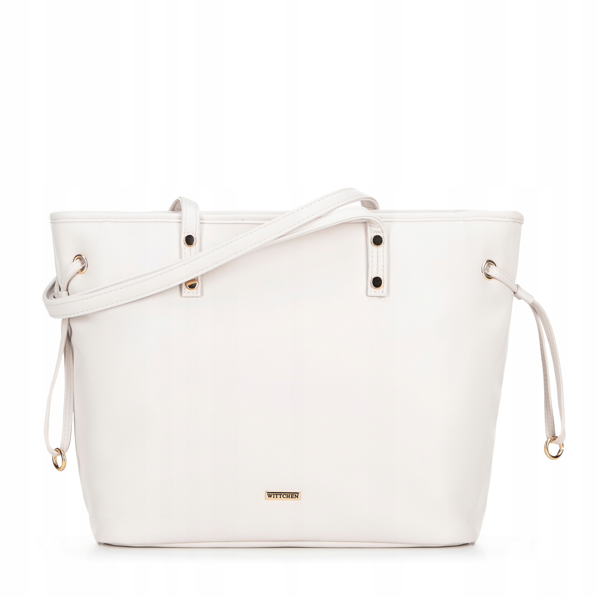Nákupní taška z ekokůže Wittchen 100-4Y-203-0 velká krémová A4 přes rameno