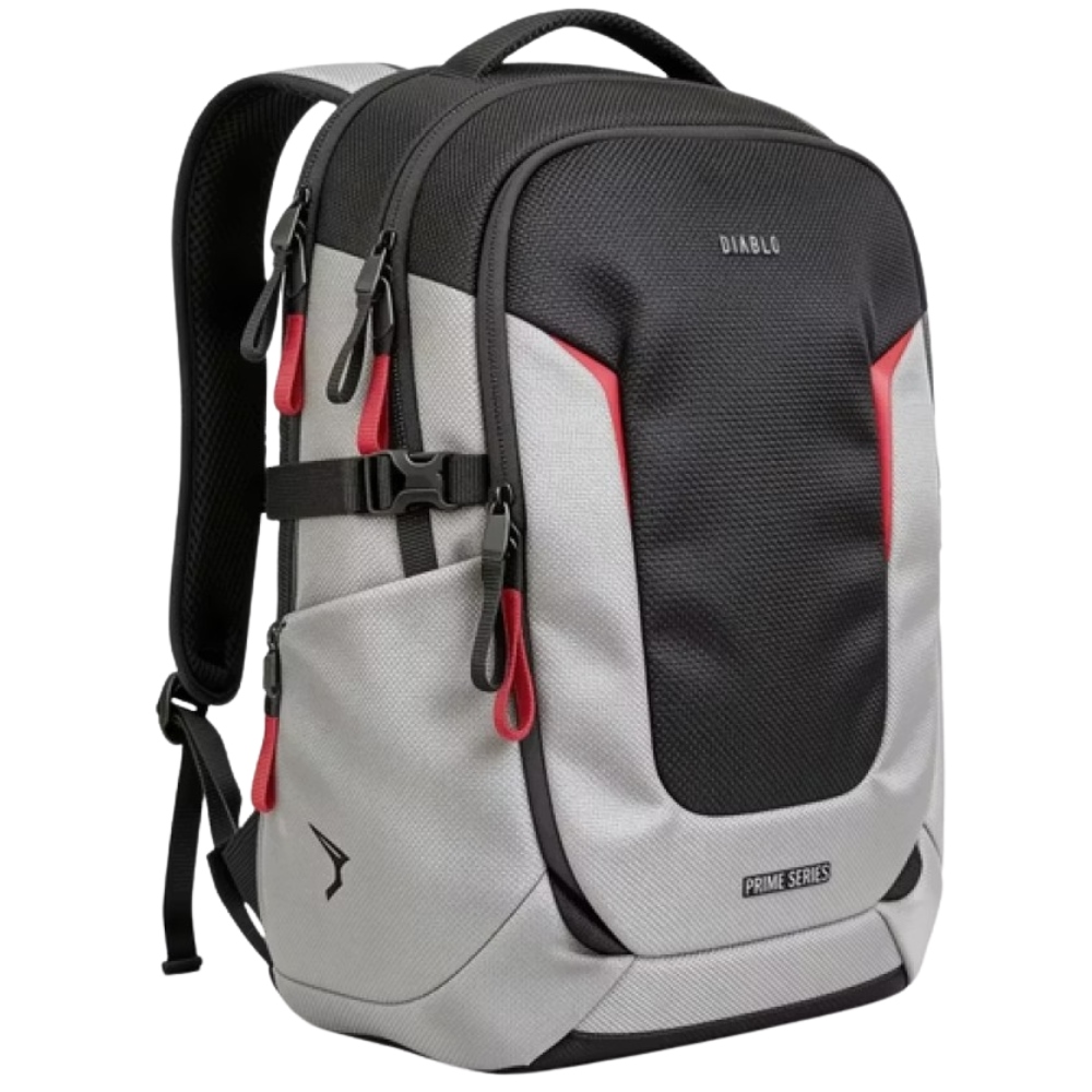 Batoh na notebook Diablo Chairs Prime šedý se školními kapsami bez vzoru