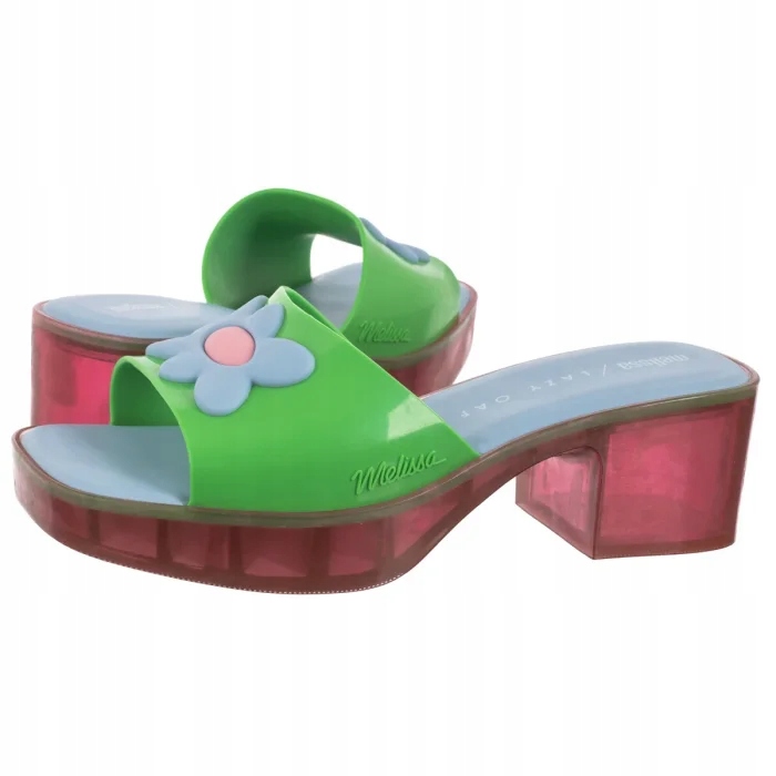 Dámské Nazouváky na podpatku Melissa Shape+Lazy Oaf Ad 33566 Zelené