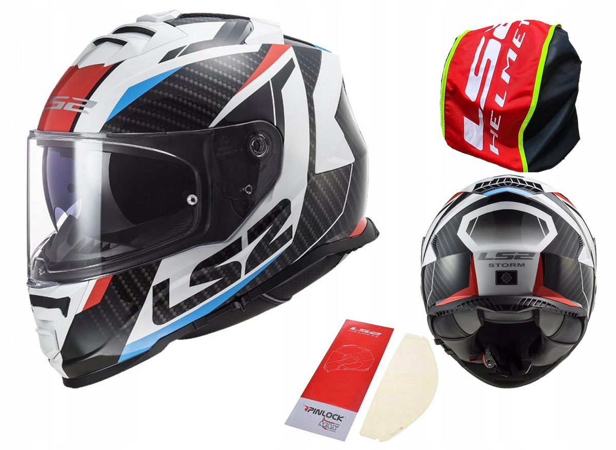 KASK MOTOCYKLOWY LS2 FF800 STORM II RACER + PINLOCK + BLENDA ECER 22.06