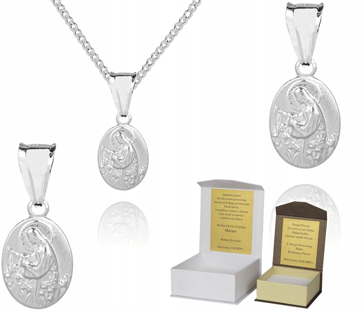 925 Stříbrný řetízek medailonek Dedikace 55 cm P3M51