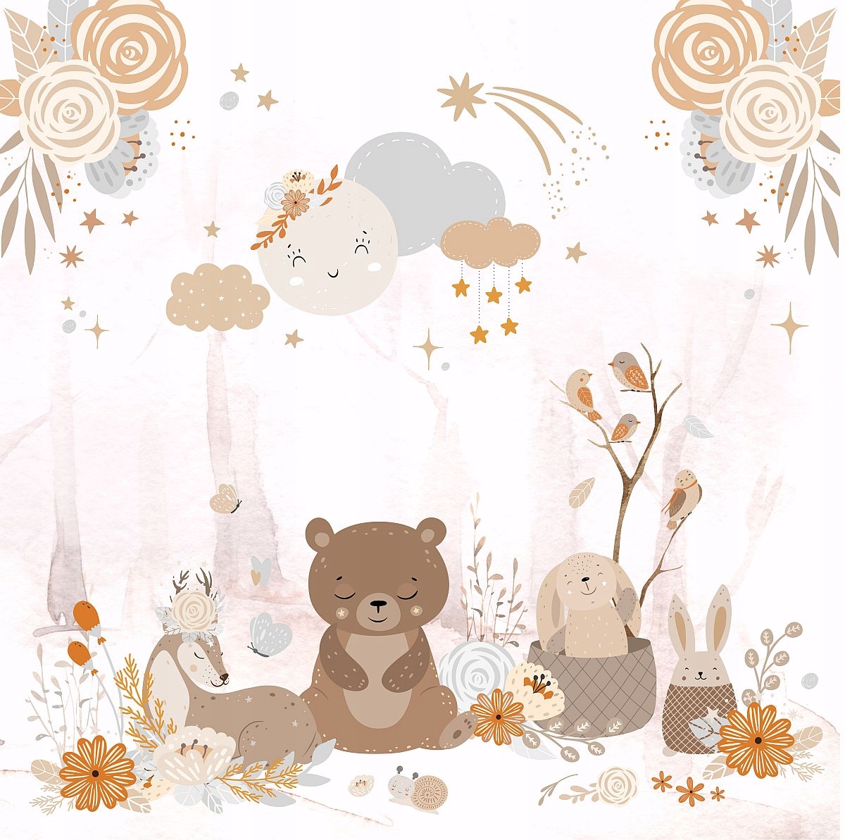 

Tapeta w zwierzęta, zwierzątka beżowe boho 150x150