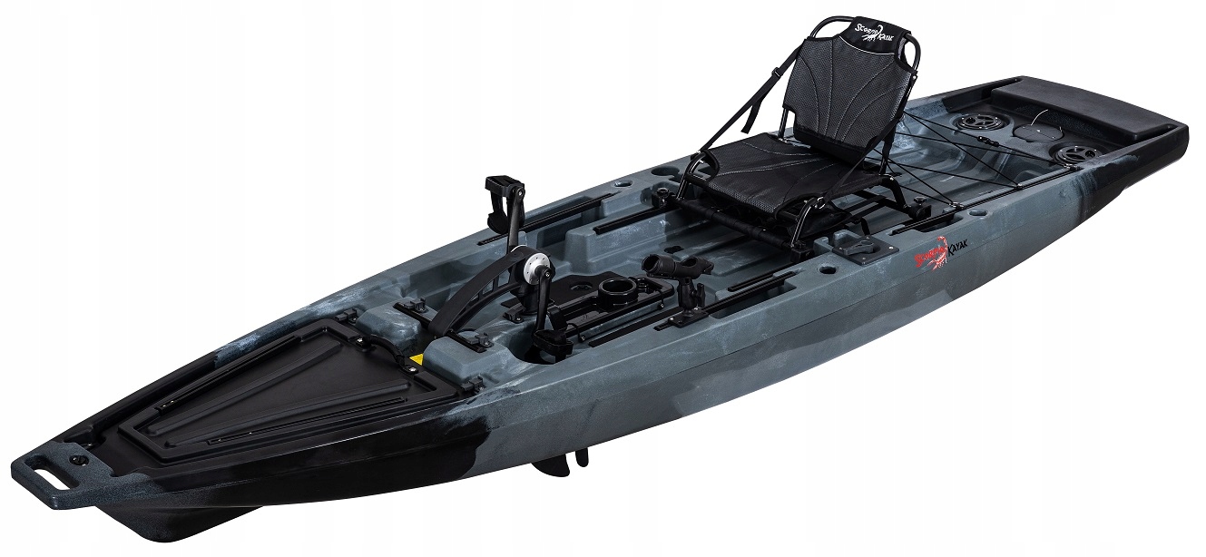 Stabilny Kajak Wędkarski Pedal Fish Big Max 125 Z Napędem Nożnym