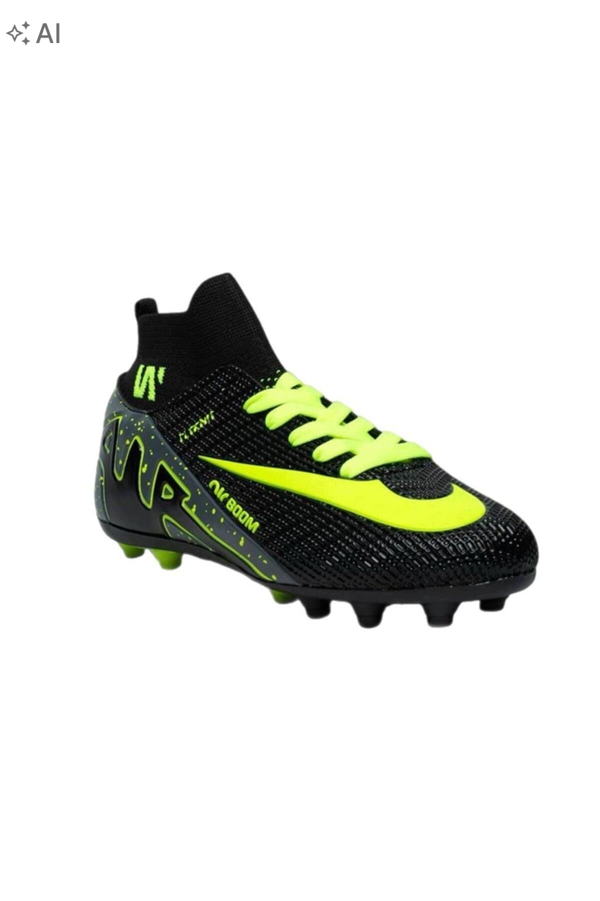 Buty Piłkarskie Korki Czarne Neonowe Zielone Do Gry 39 5IA