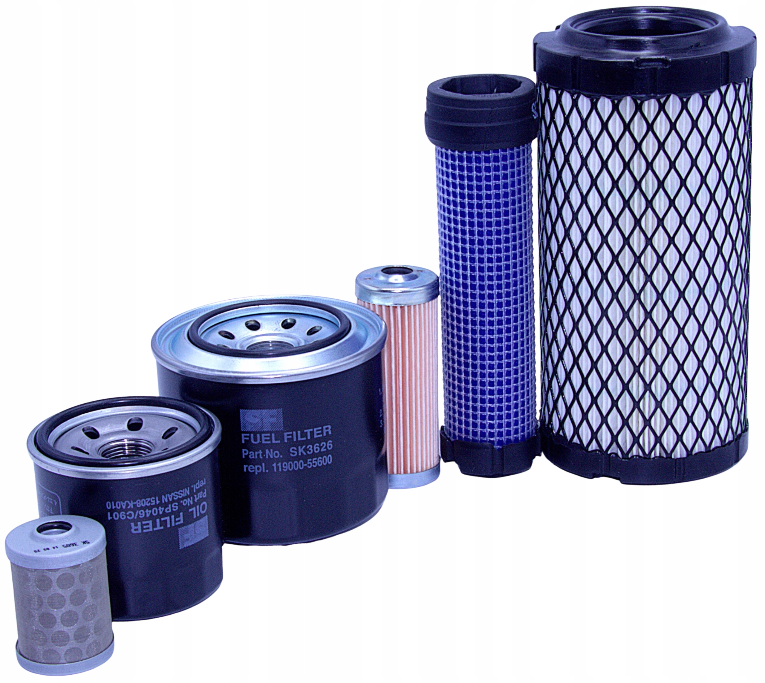 Filtry Sunward Swe 25 Uf, Swe 25F – vzduch, olej, palivo – r. 2020-2023