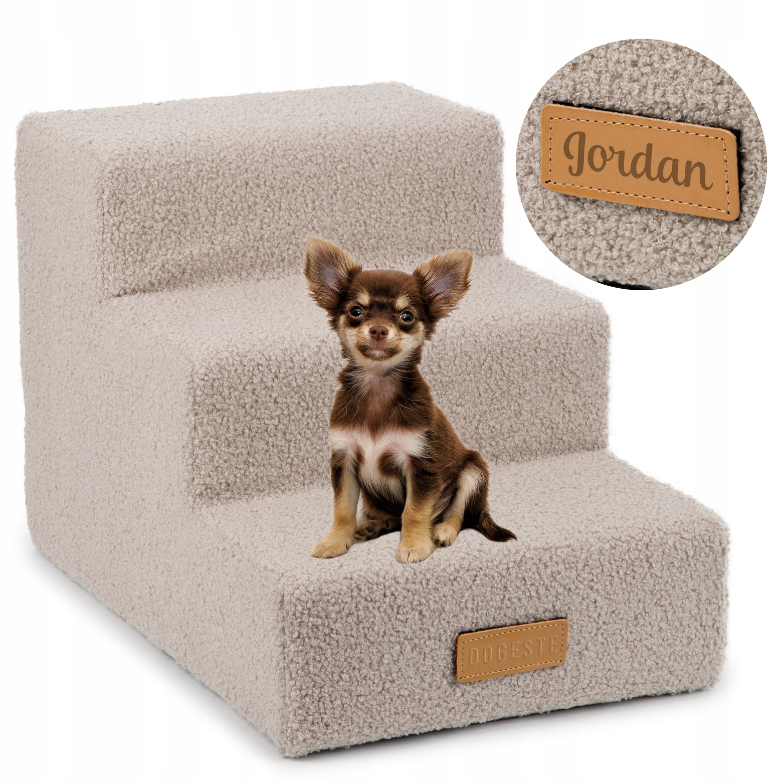 Schodki Dla Psa kota Schody 3 stopnie rampa podest 30 cm Grawer imię