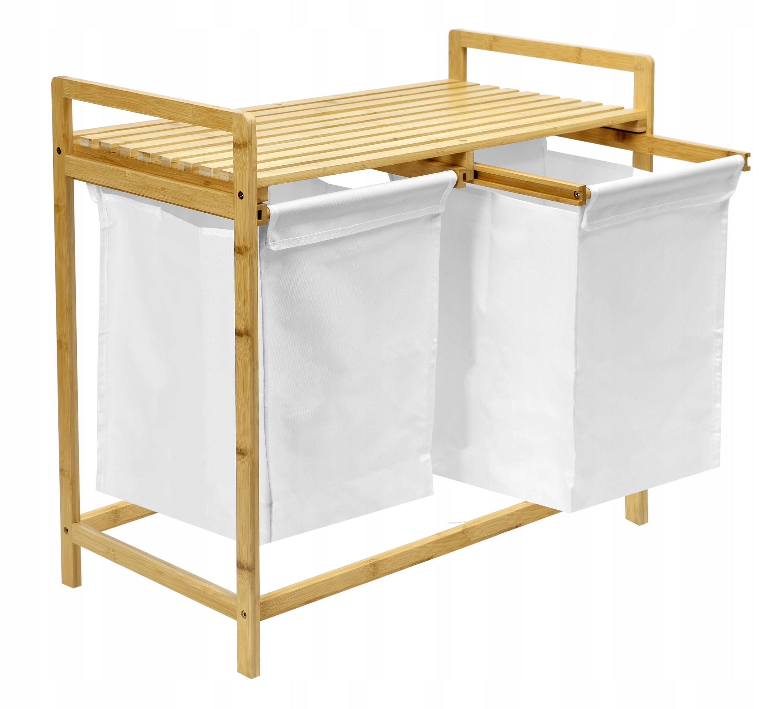 bambusový koš na prádlo nebo hračky Hanoi 2 přihrádky