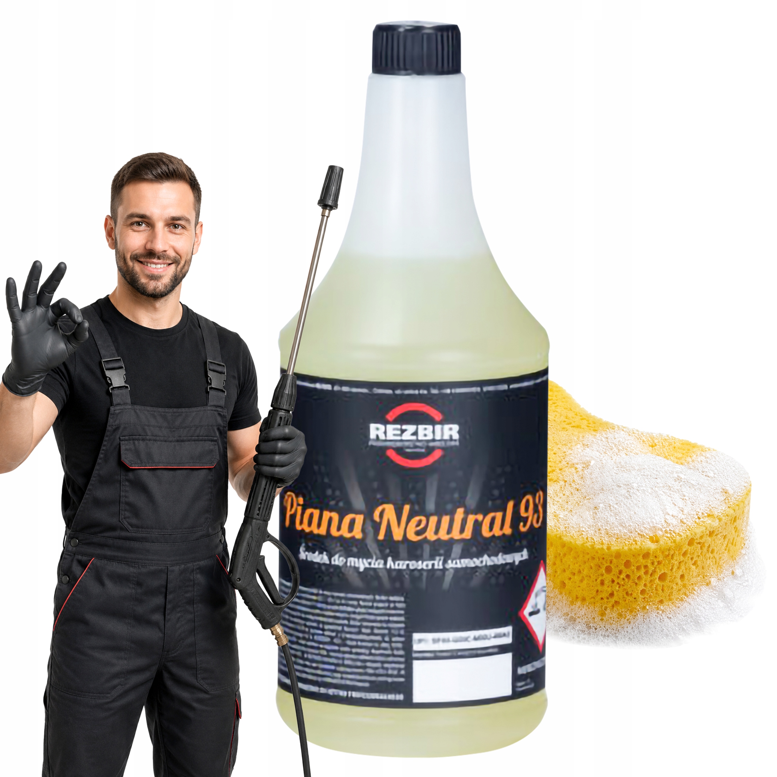 Środek do mycia karoserii Rezbir Piana Neutral 93 aktywna wydajna gęsta 1 l