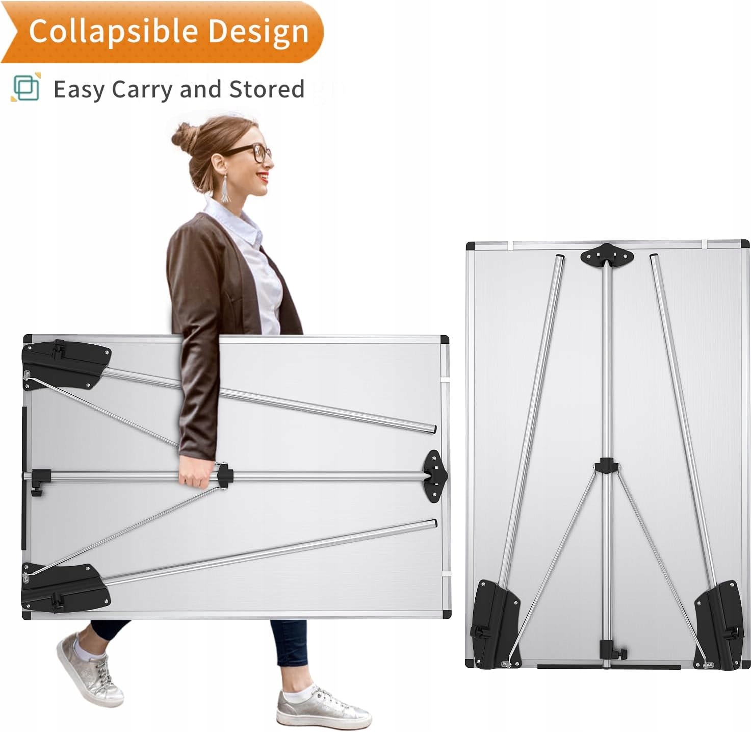 VIZ-PRO Magnetyczna Tablica Flipchart 90x60cm, Regulowana Wysokość Rodzaj flipcharta na nóżkach