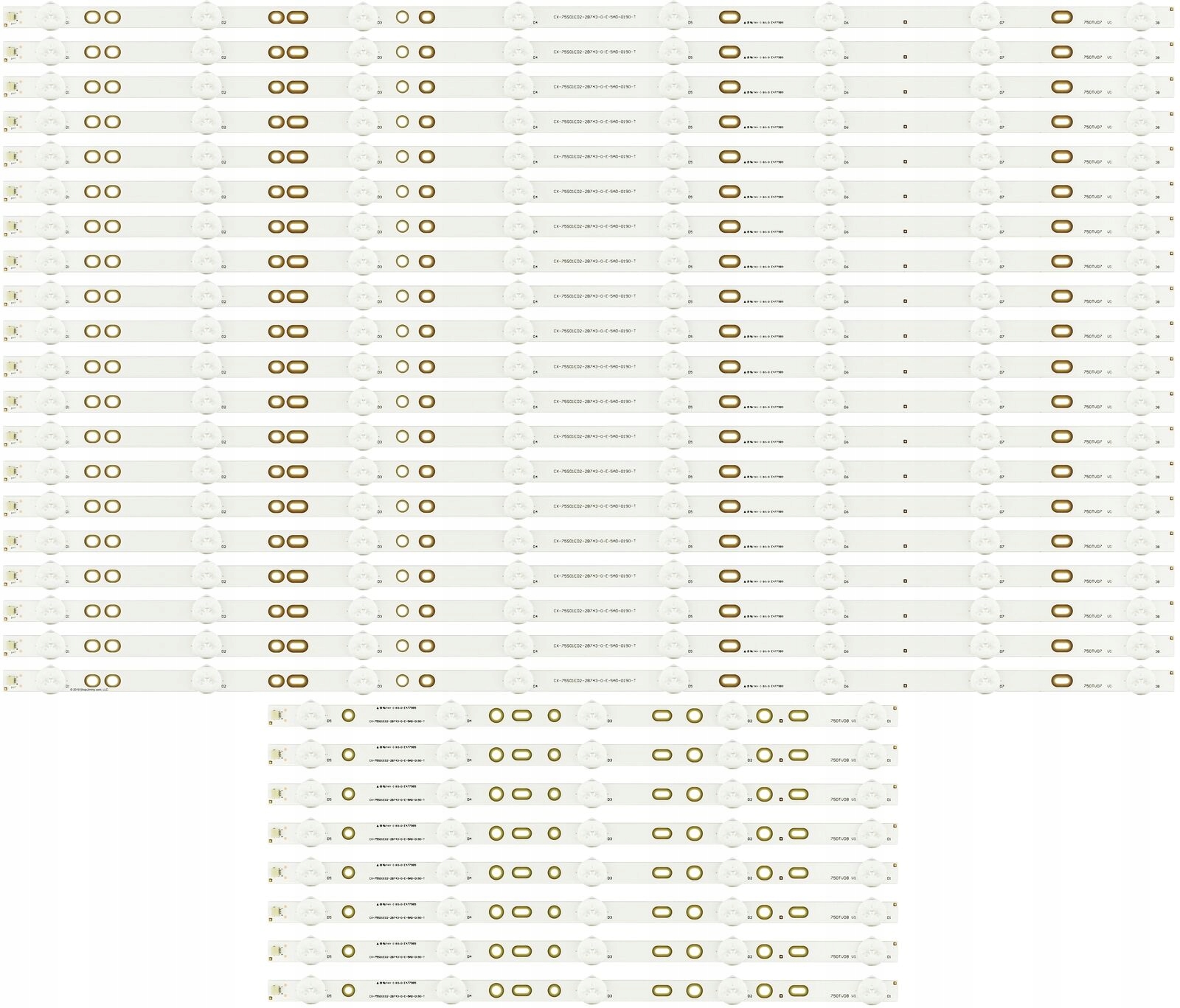 LISTWY LED SONY 75 KDL 75W850C 75W855C S750HF59