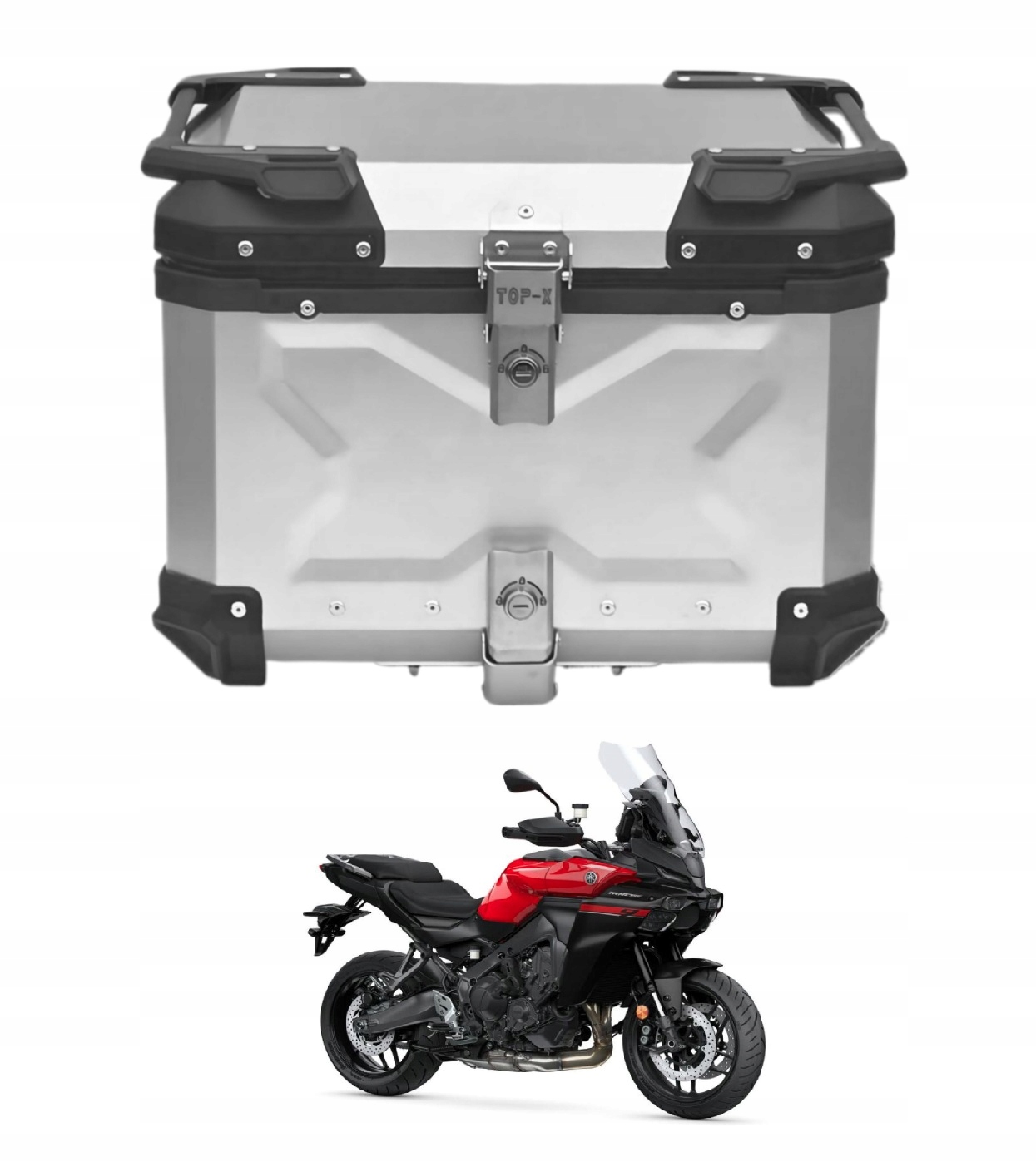 45L centrální motocyklový Kufr Eloxovaný Hliníkový Yamaha Xt Mt Tracer