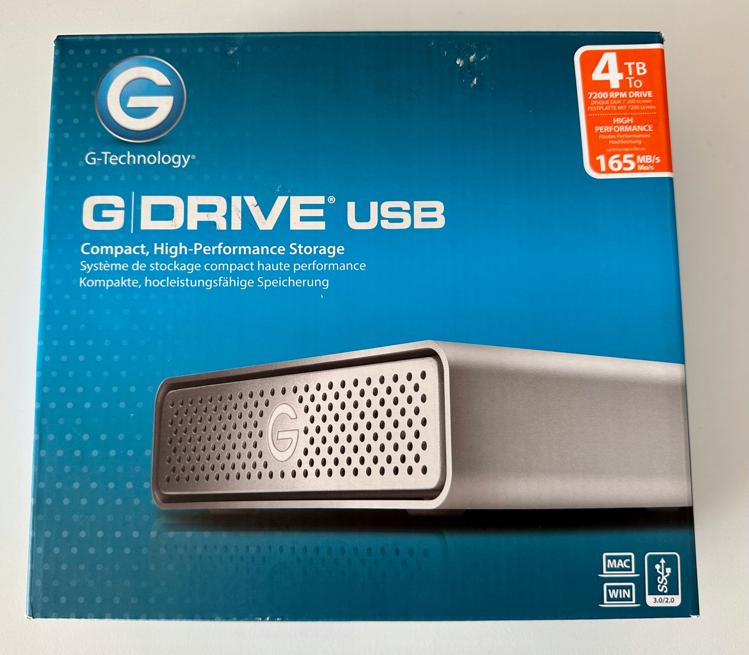 Dysk zewnętrzny G-Drive 4TB (USB-3) Interfejs USB 3.0