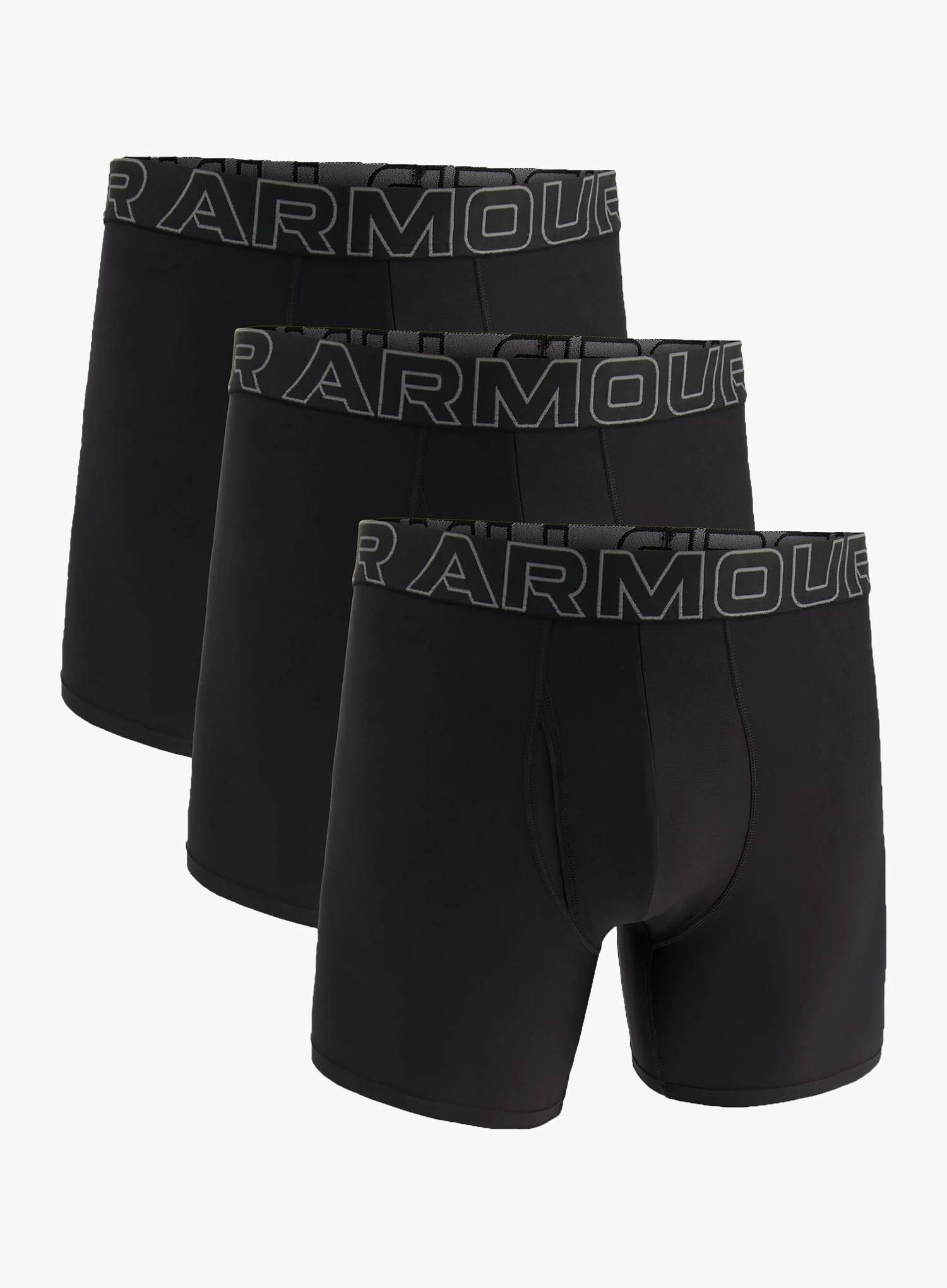 Termo boxerky Under Armour Performance Tech 6 in 3PK Boxerjock černá S