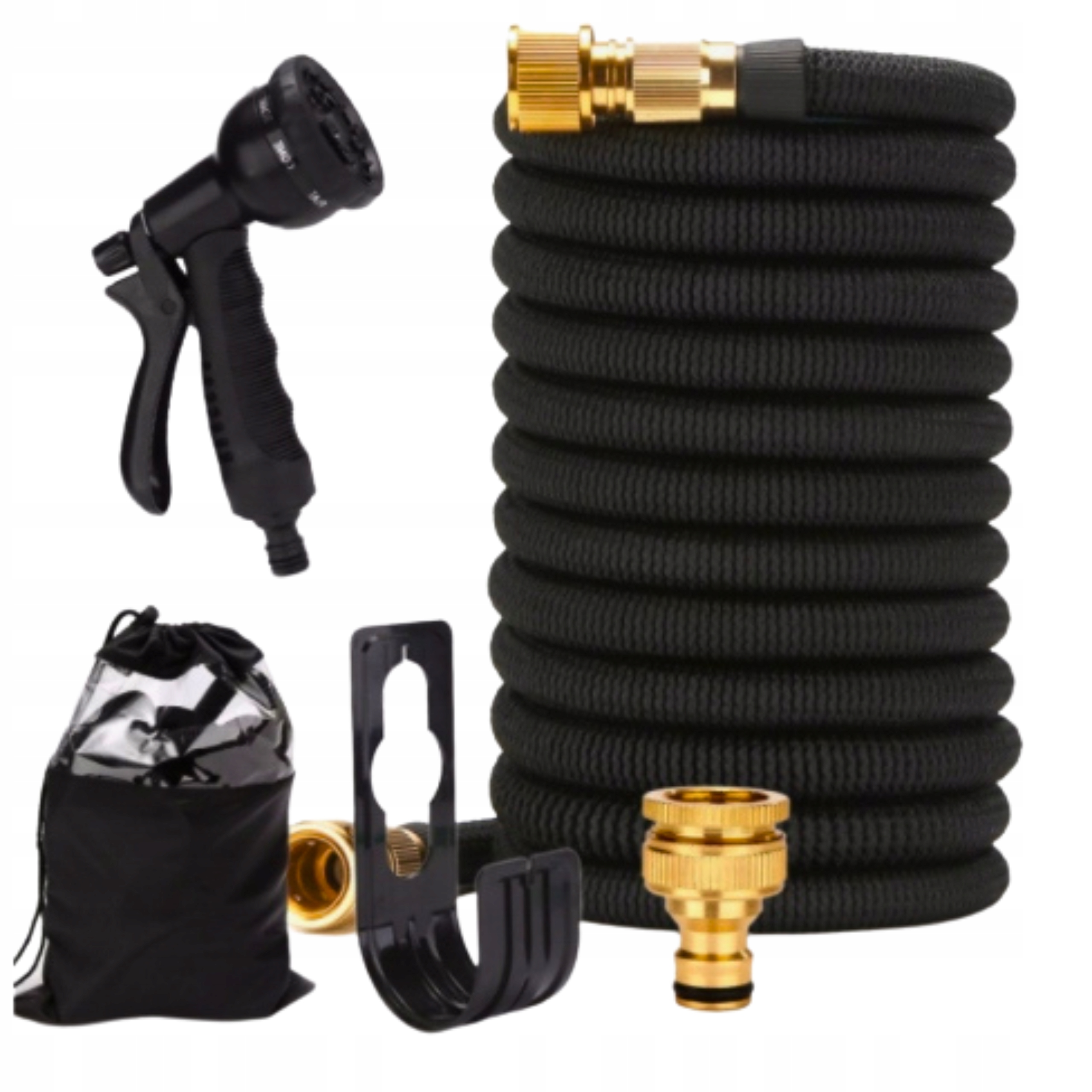 Záhradná Hadica Rozťahovacia Elastická Pištoľ Spojky Držiak Silný 8v1 30 m