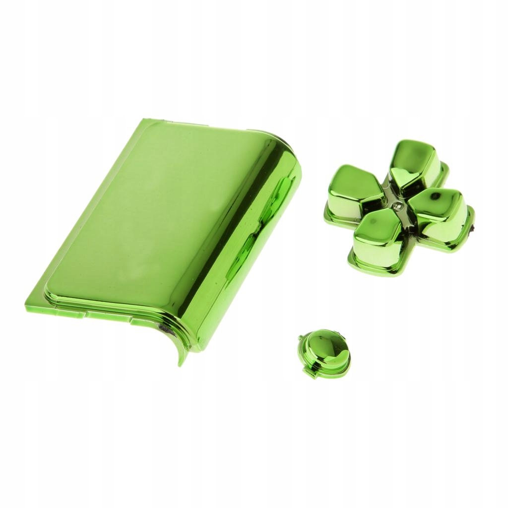 Chrome Plating Buttons Housing and Touchpad for PS4 Controller Shell Green Pochodzenie zamiennik