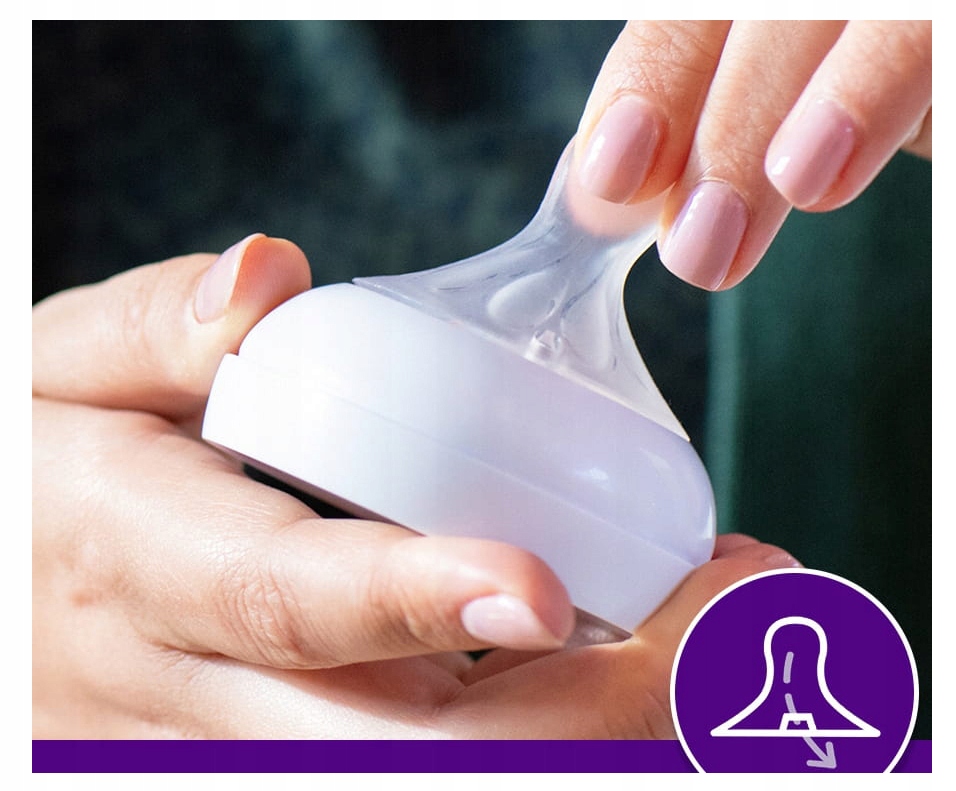 AVENT Butelka Natural Response SCY903/11 260 ml różowa 1m+ do mleka Pojemność 260 ml