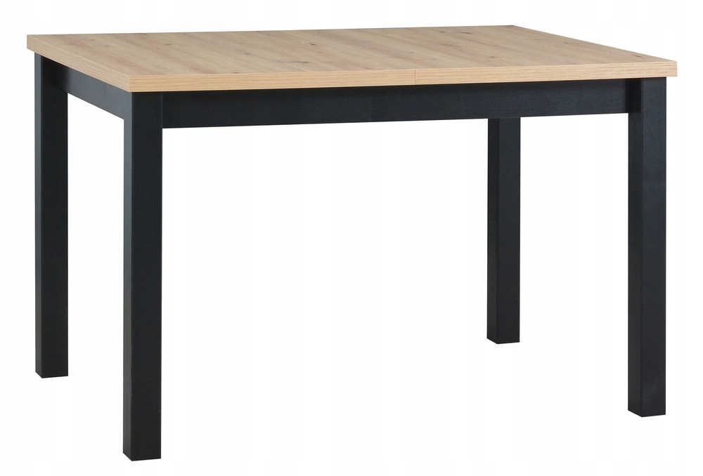 Dřevěný rozkládací stůl Lirine 120-150 x 80 cm černý/dub