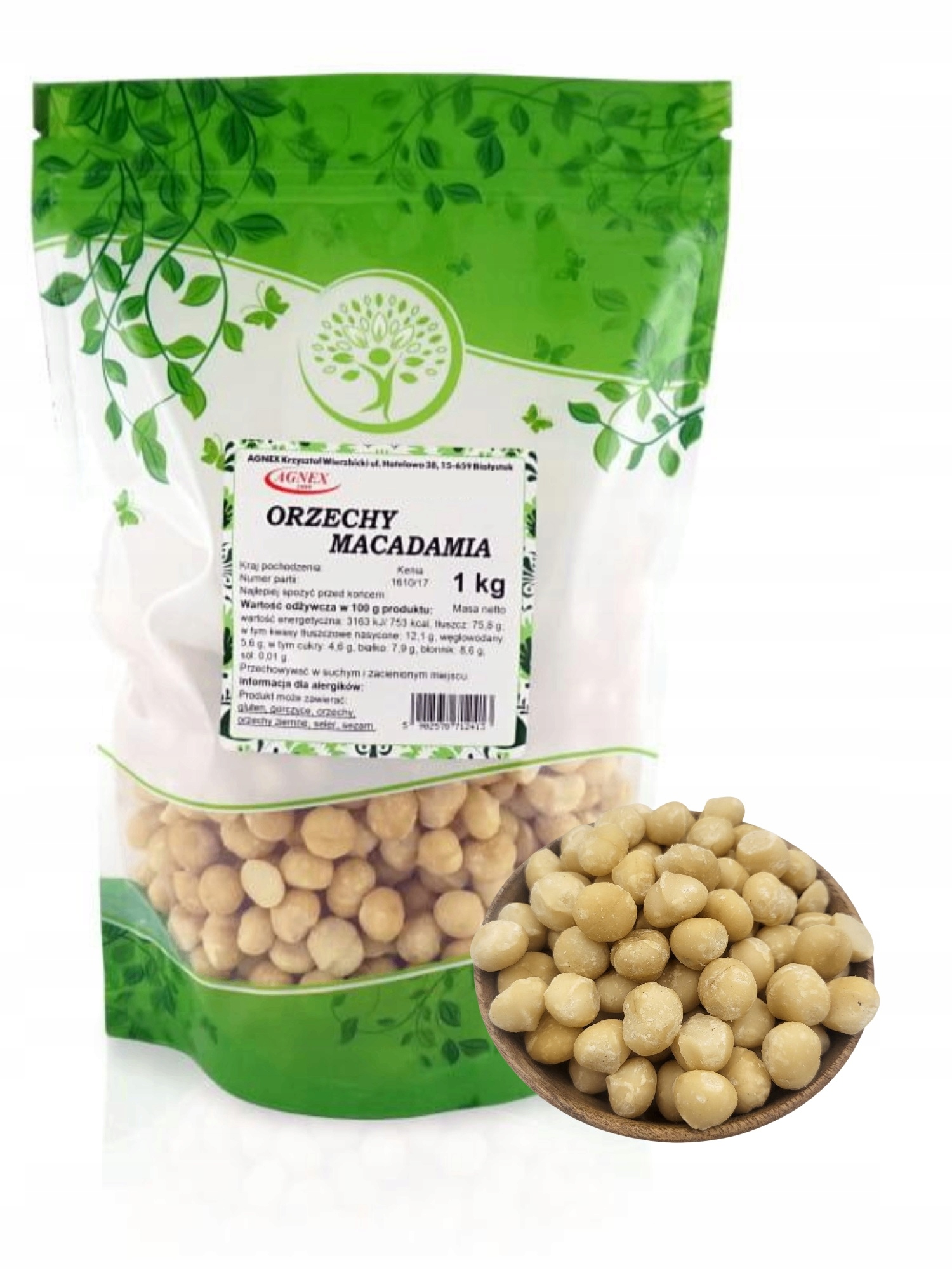 Orzechy Makadamia 1 kg Macadamia Agnex